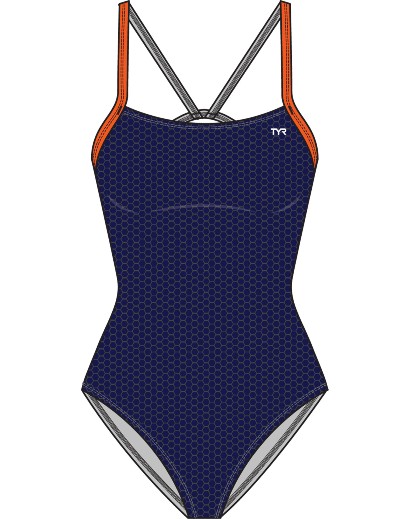 TYR Durafast HEXA Cutout (Navy/Orange (406))